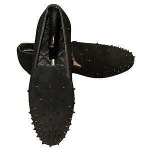 Steve Madden Cascade Black Suede Studded Loafers Men's 9.5 Slip-On Dress Shoes
